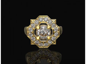 Елегантні сережки з самоцвітами 3D Принт Модель