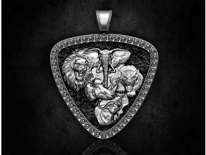 Jungle pendant-Five animals Modello di stampa 3D