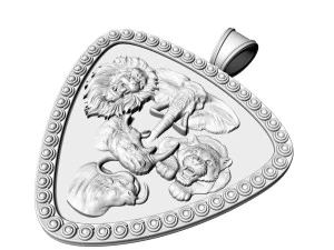 Jungle pendant-Five animals 3D Print Model
