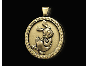 Easter bunny pendant 3D Print Model
