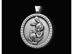 Easter bunny pendant 3D Print Model