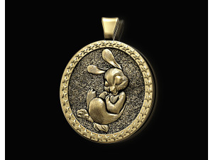 Easter bunny pendant 3D Print Model