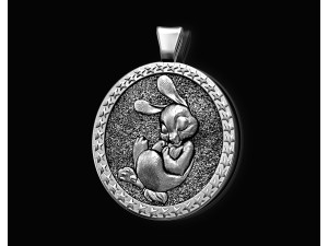 Easter bunny pendant 3D Print Model