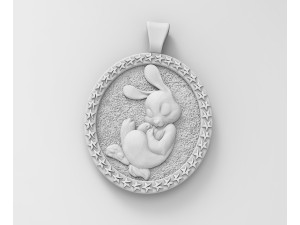 Easter bunny pendant 3D Print Model