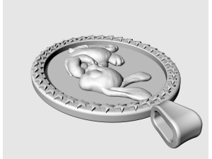 Easter bunny pendant 3D Print Model