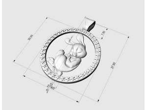 Кулон пасхальний кролик 3D Принт Модель