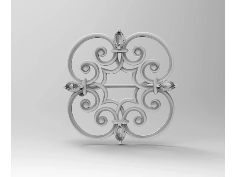 Кельтська брошка з грушевими кісточками 3D Принт Модель