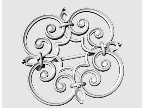 Celtic brooch with pear stones 3D-Druckmodell