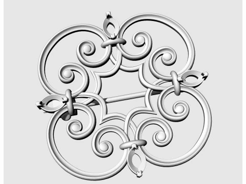 Кельтська брошка з грушевими кісточками 3D Принт Модель