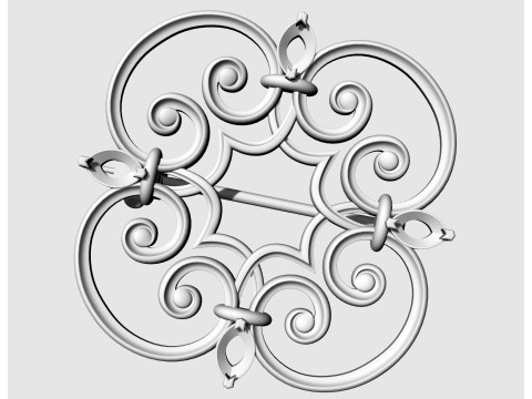 Celtic brooch with pear stones 3D-Druckmodell