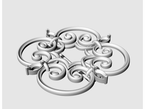 Celtic brooch with pear stones 3D-Druckmodell