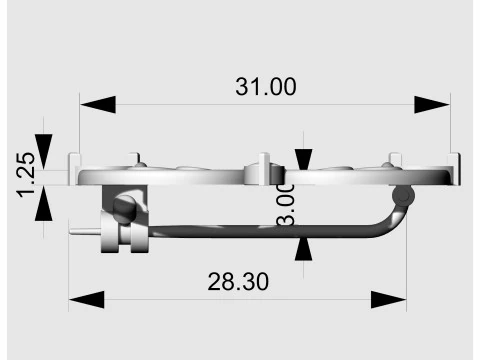 Кельтська брошка з грушевими кісточками 3D Принт Модель