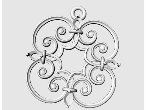 Celtic pendant with pear stones 3D Print Model