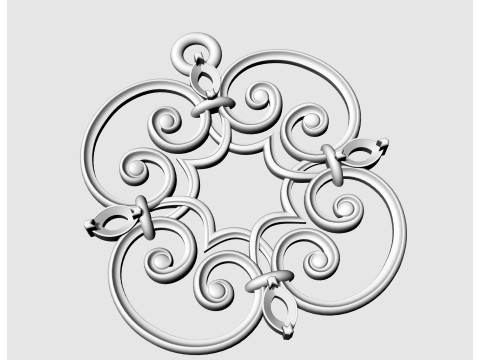 Celtic pendant with pear stones 3D Print Model