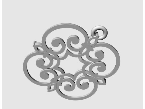 Celtic pendant with pear stones 3D Print Model