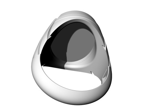 Wolf profile ring 3D 打印模型