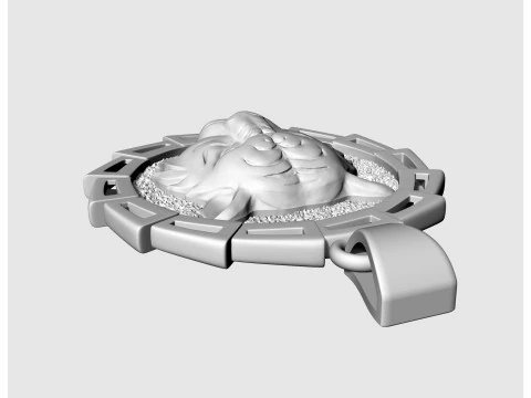 タイガーヘッドペンダント 3Dプリントモデル