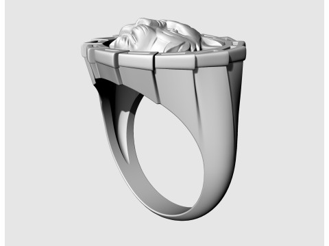 Tiger head ring Modello di stampa 3D