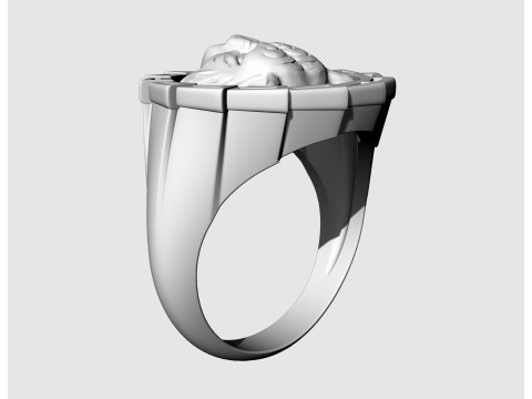 Tiger head ring Modello di stampa 3D