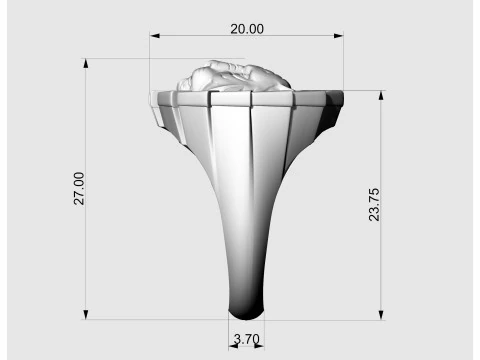 타이거 헤드 링 3D 프린트 모델