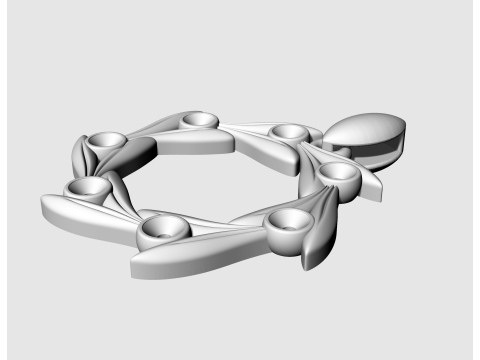 Round leaves pendant Modello di stampa 3D