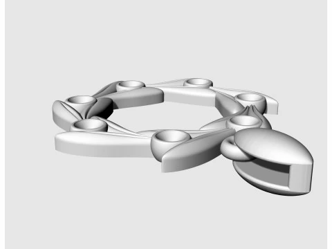 Підвіска з круглими листочками 3D Принт Модель