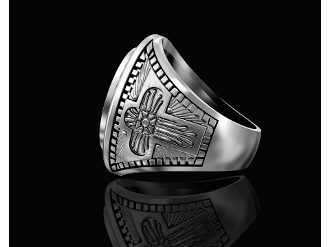 Mary with Jesus child ring 3D Print Model
