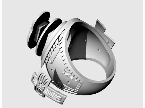 Mary with Jesus child ring 3D Print Model