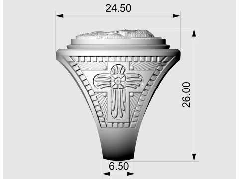 Mary with Jesus child ring 3D Print Model