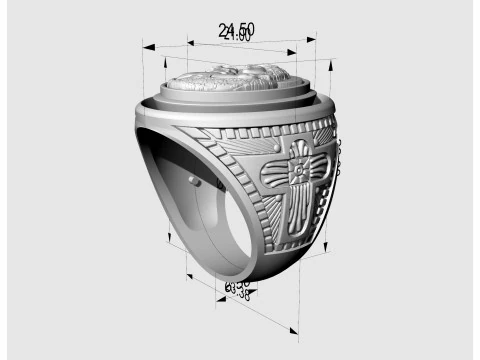 Mary with Jesus child ring 3D Print Model