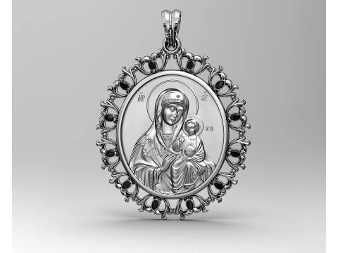 Кулон Ісус з Марією v2 3D Принт Модель