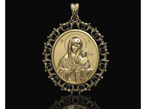 Jesus with Mary pendant v2 Modèles 3D en vedette