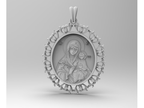 Jesus with Mary pendant v2 Modèles 3D en vedette