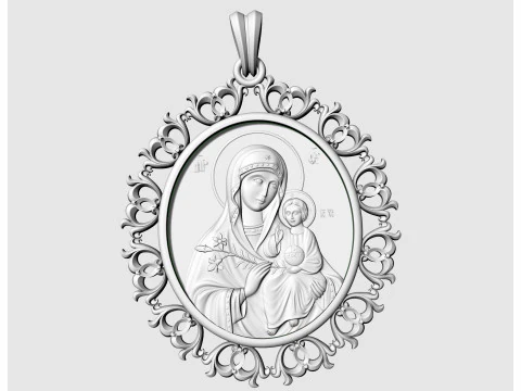 Кулон Ісус з Марією v2 3D Принт Модель