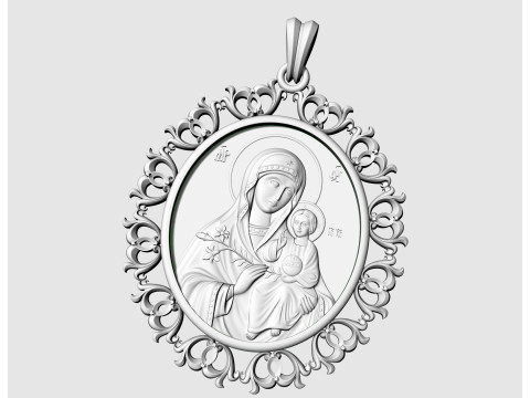 Jesus with Mary pendant v2 Modèles 3D en vedette