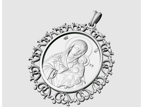 Jesus with Mary pendant v2 Modèles 3D en vedette