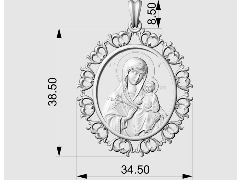 Jesus with Mary pendant v2 Modèles 3D en vedette