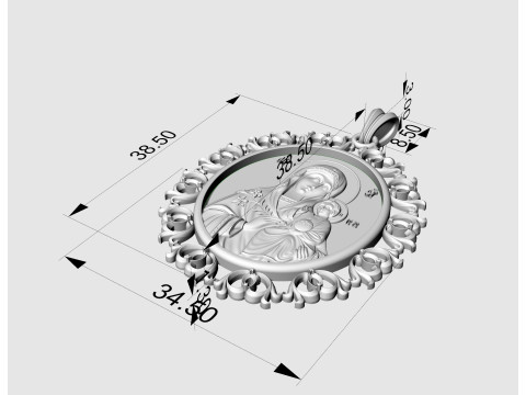 Jesus with Mary pendant v2 Modèles 3D en vedette