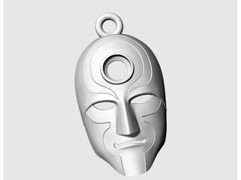 阿蒙面具吊坠 3D 打印模型