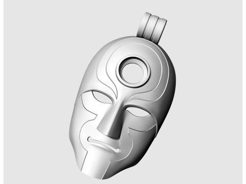 Amon mask pendant 3Dプリントモデル