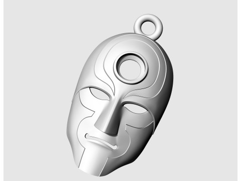 Amon mask pendant 3Dプリントモデル
