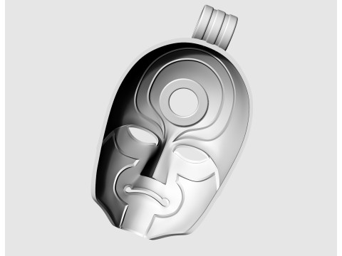 Amon mask pendant 3Dプリントモデル