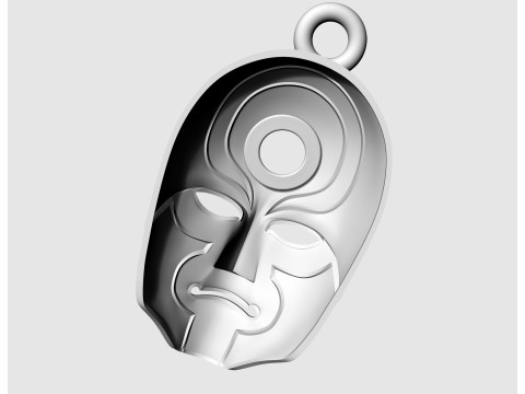 Amon mask pendant 3Dプリントモデル