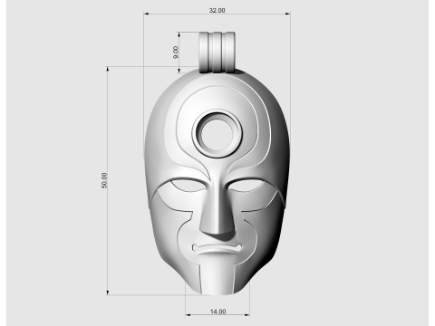 Amon mask pendant 3Dプリントモデル