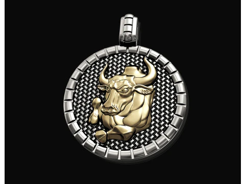 Кулон Телець - Зодіак 3D Принт Модель