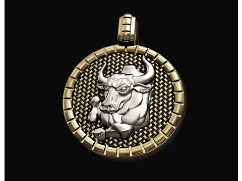 Taurus - Zodiac pendant 3D 프린트 모델