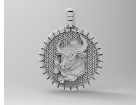 Taurus - Zodiac pendant 3D 프린트 모델