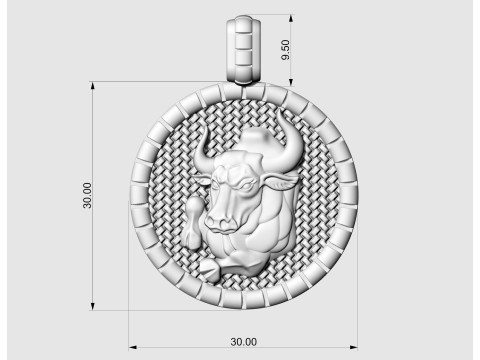 Taurus - Zodiac pendant 3D 프린트 모델