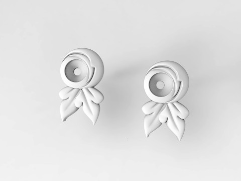 Gemstone earrings 3D Print Model