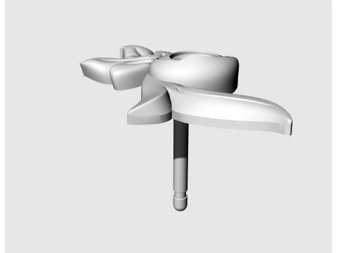 Сережки з дорогоцінним камінням 3D Принт Модель